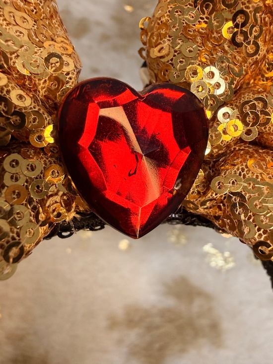 Unique Handmade Minnie Mouse Ears Queen of Hearts Insp Alice in Wonderland Sequi main image 4